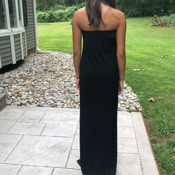 Black strapless long dress. Size S - Picture 3 of 3